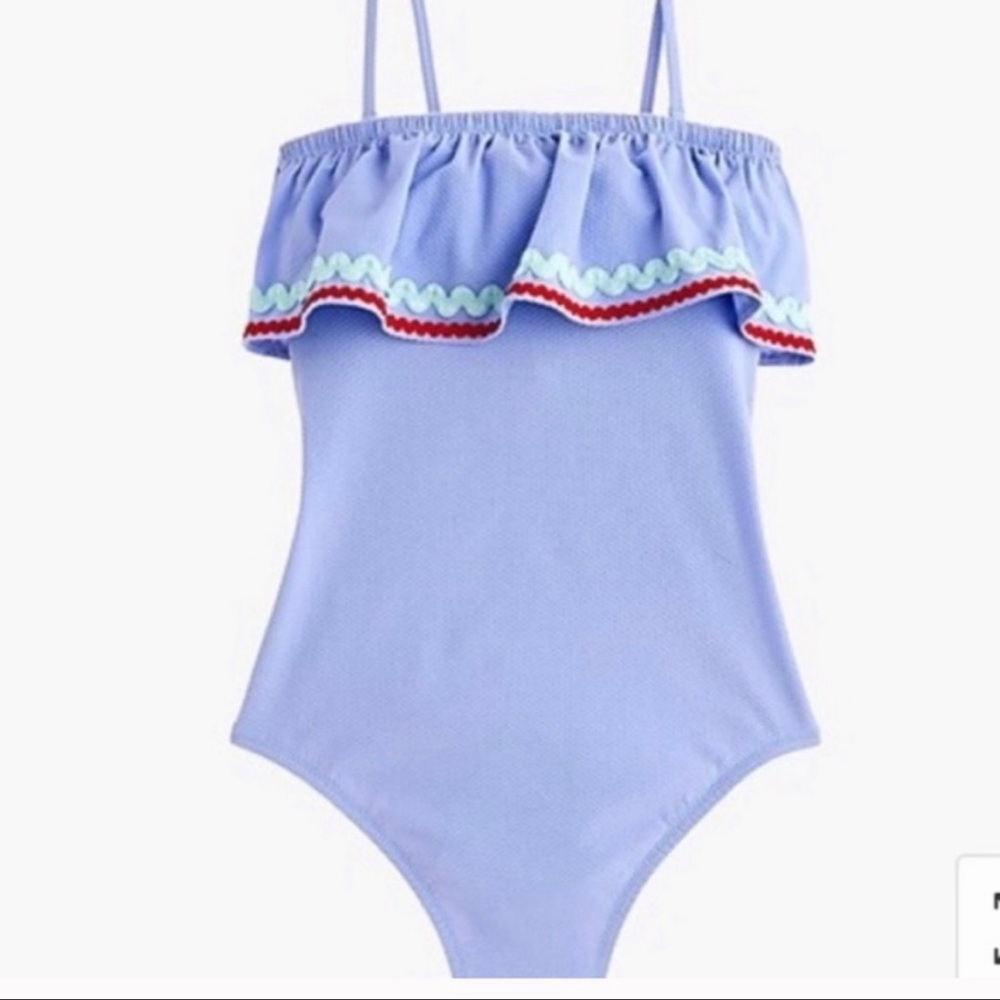 J. Crew Ruffle Bandeau One Piece Swimsuit 4
